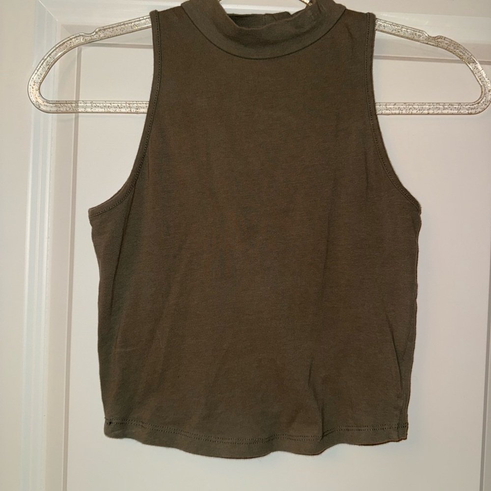 Bozzolo Khaki Sleeveless Top